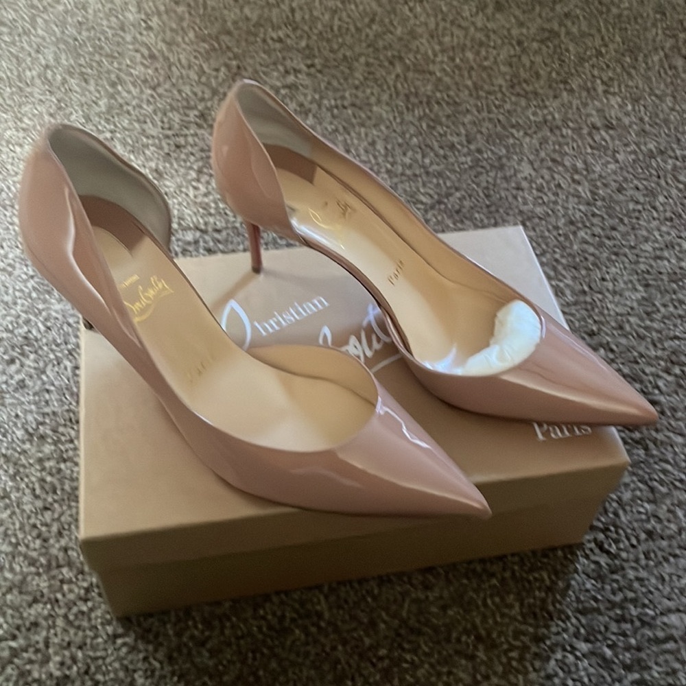 Christian Louboutin Iriza 70 nude pumps